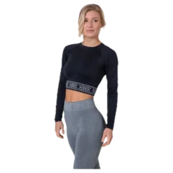 Rib Seamless LS Black