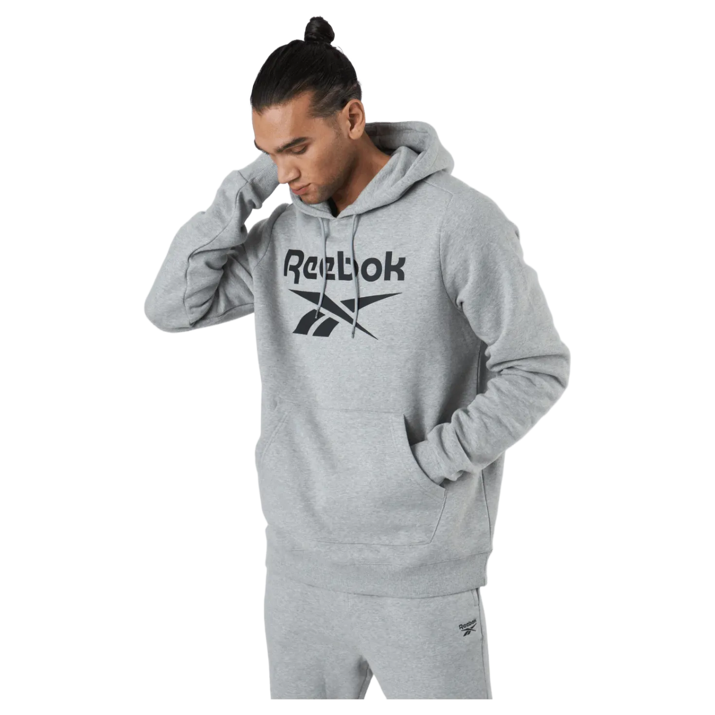 Ri Flc Oth Bl Hoodie Mgreyh/black