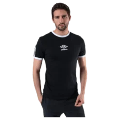 Ringer Taped Logo Tee Black