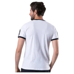 Ringer Taped Logo Tee White