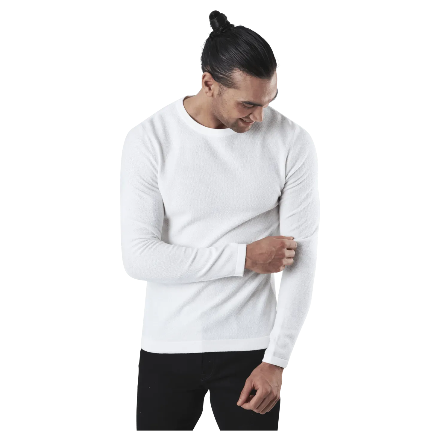 Rob Knit Crew Neck White