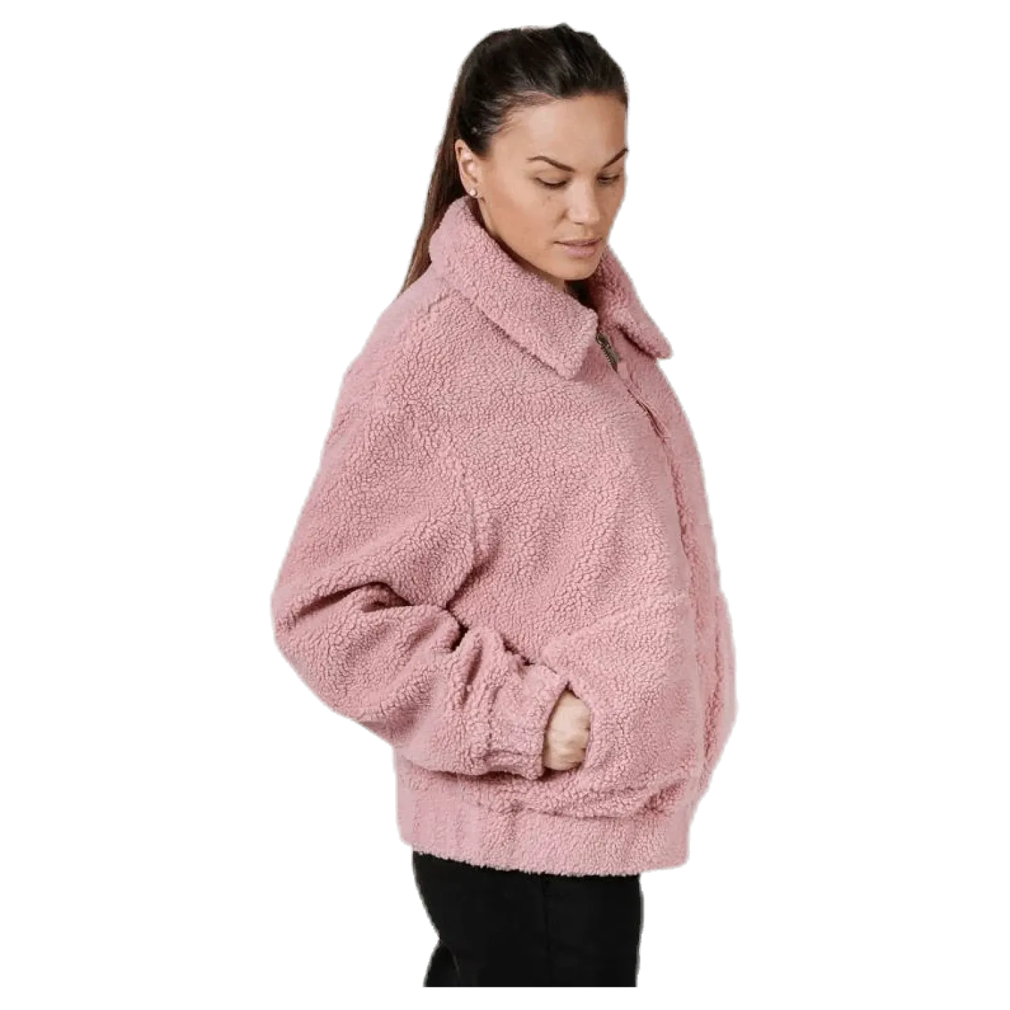 Rome Pile Jacket Pink