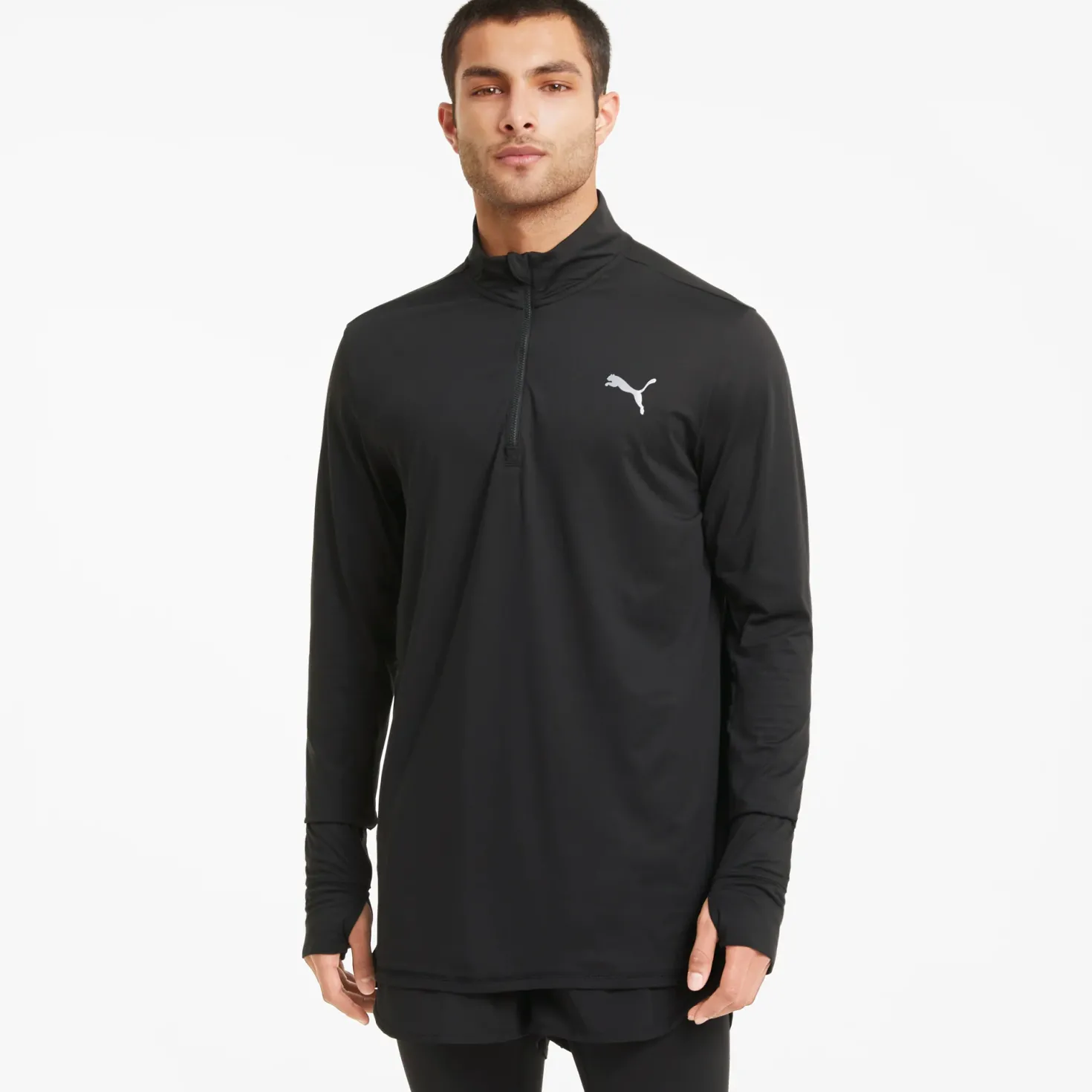 Run Favorite 1/4 Zip M Puma Black