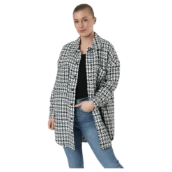 Sally Boucle Shacket Cc Otw White