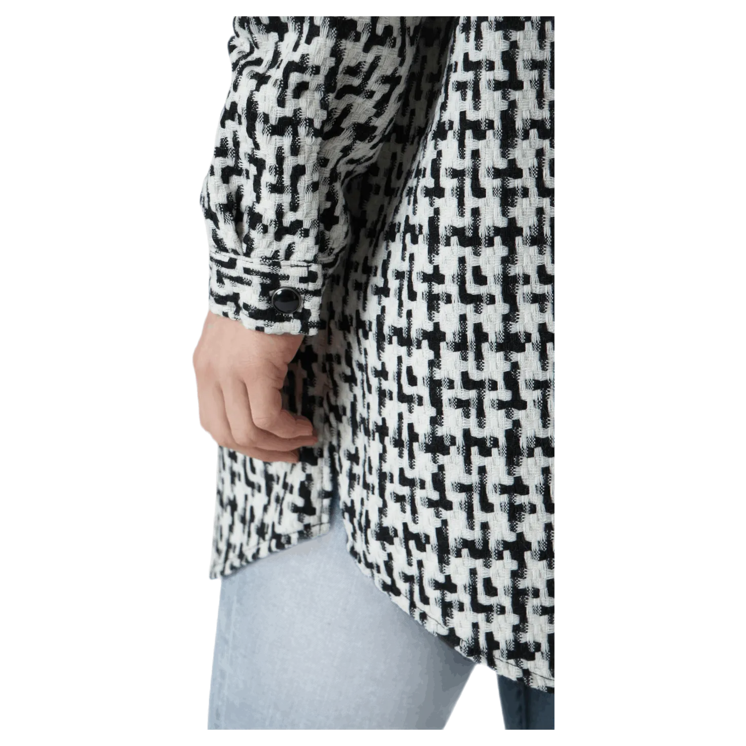 Sally Boucle Shacket Cc Otw White
