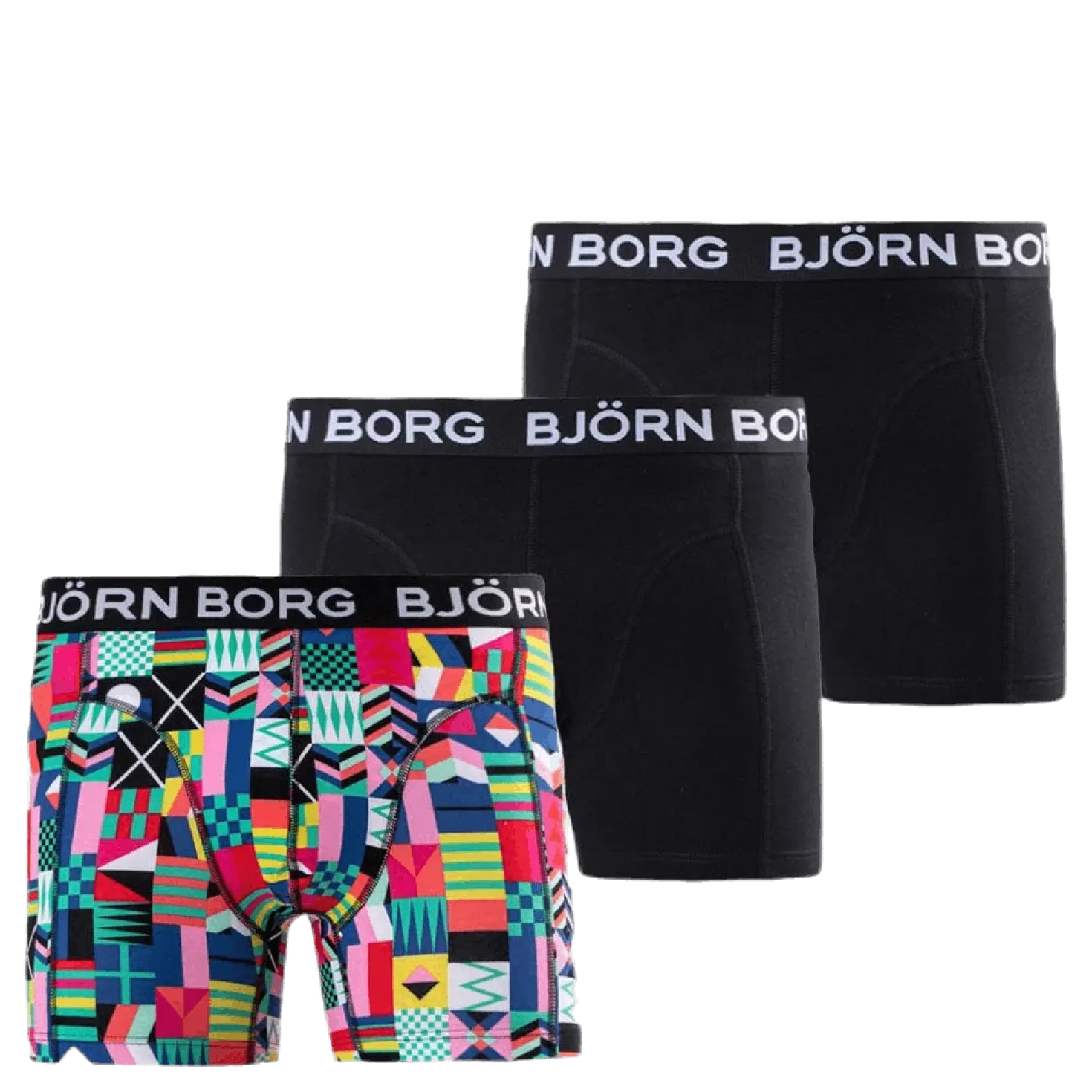 Sammy Geo Flag Shorts 3-pack Green/Black