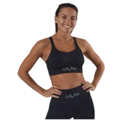 Seamless Black Sports Bra Black