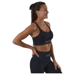 Seamless Black Sports Bra Black