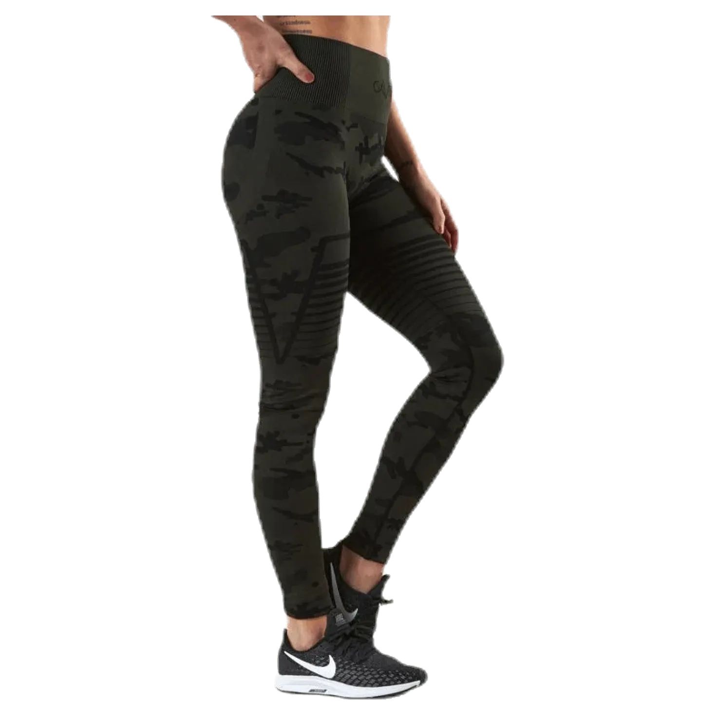 Seamless Camo Leggings Patterned/Black
