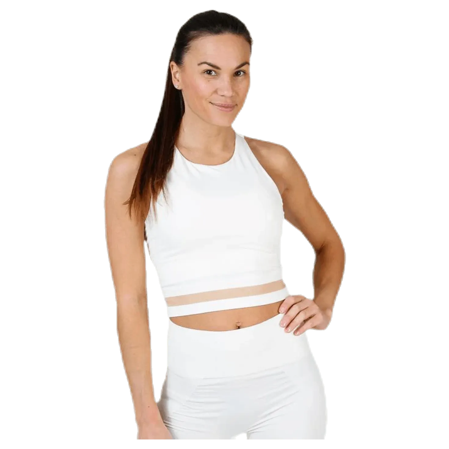 Seamless Crop Tank White