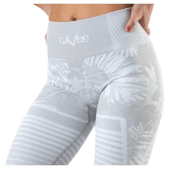 Seamless Floral Leggings Grey