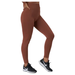 Seamless Rib Tights Copper Brown