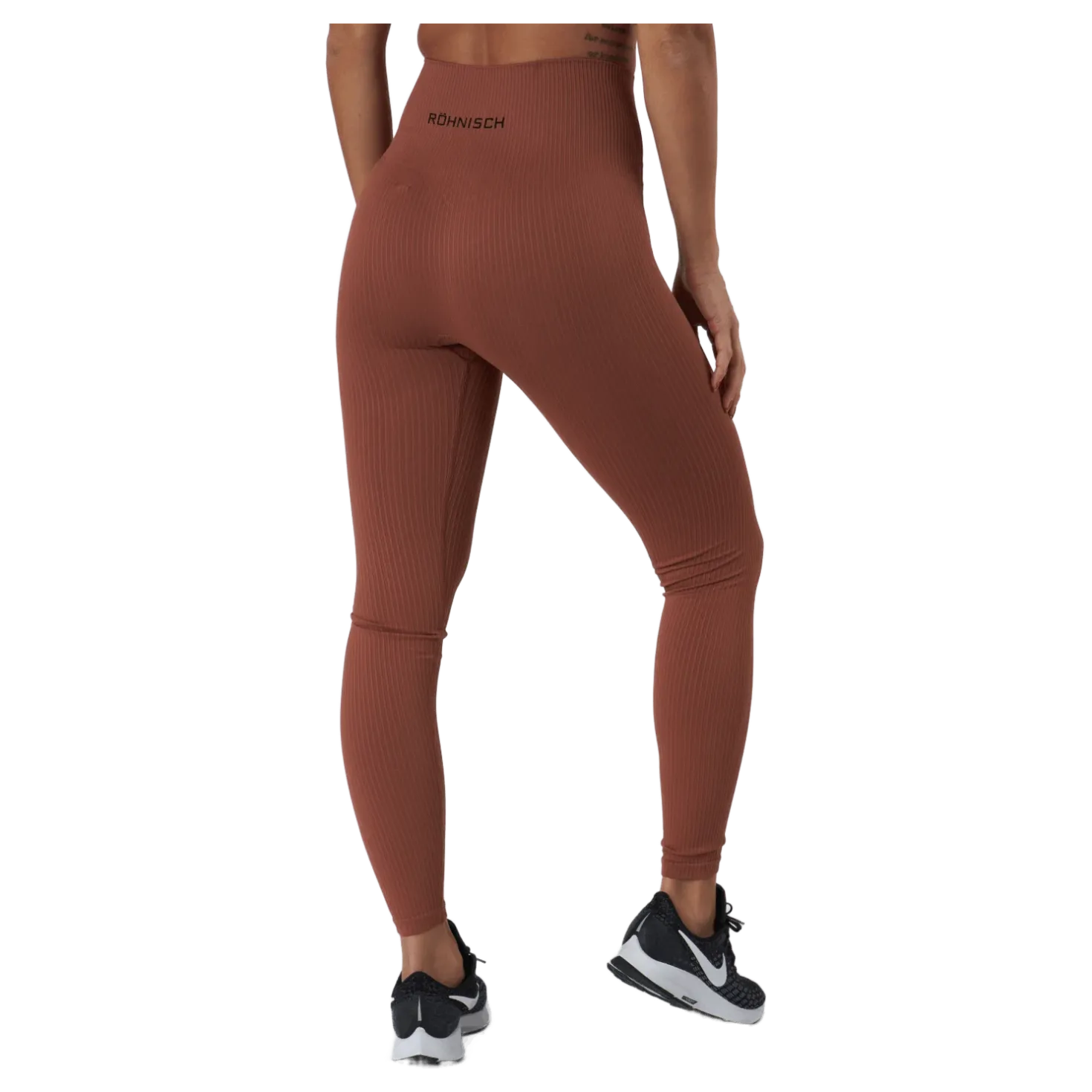 Seamless Rib Tights Copper Brown