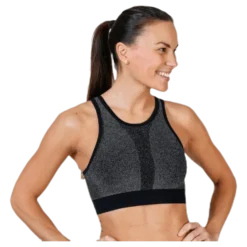 Seamless Sparkle Sports Top Black