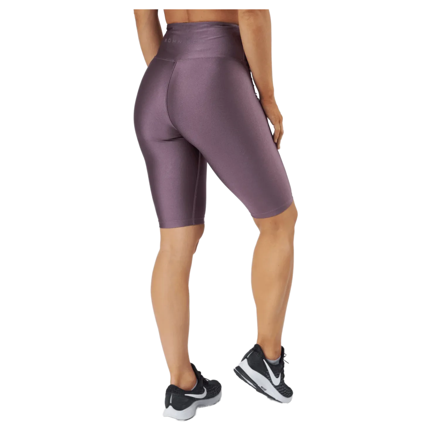 Shiny Biker Tights Black Plum
