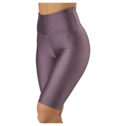 Shiny Biker Tights Black Plum