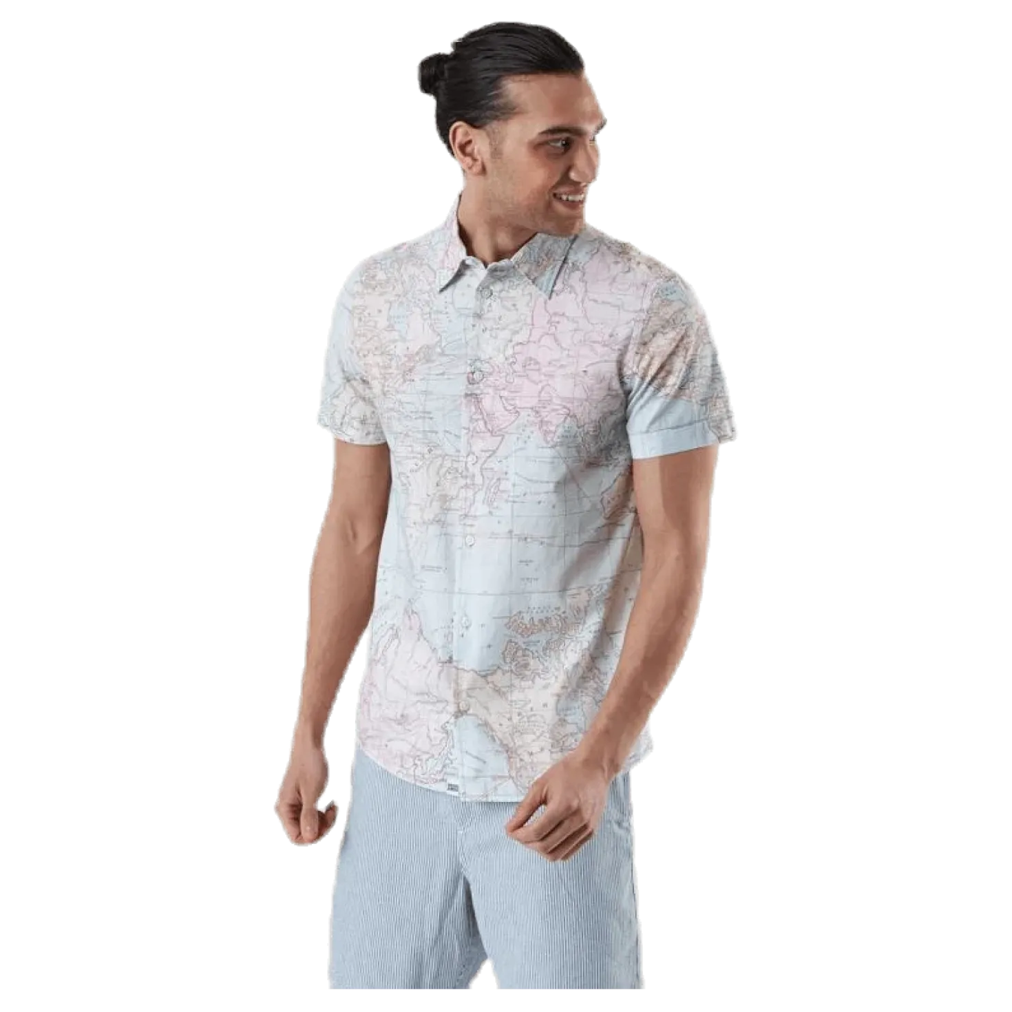 Shirt Short Sleeve Sandefjord Map Patterned