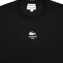Signature Print Cotton T-shirt Black