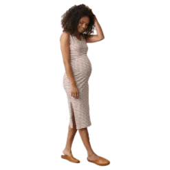 Simone S/L Dress Beige/Red
