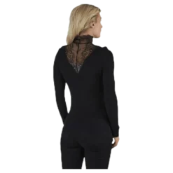 Siri Ls T-Neck Top Black