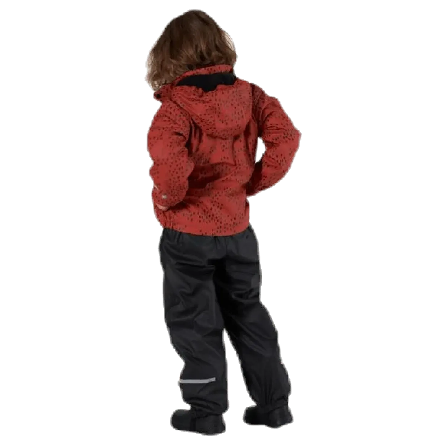 Skur Fodrat regnställ Orange/Black/Red