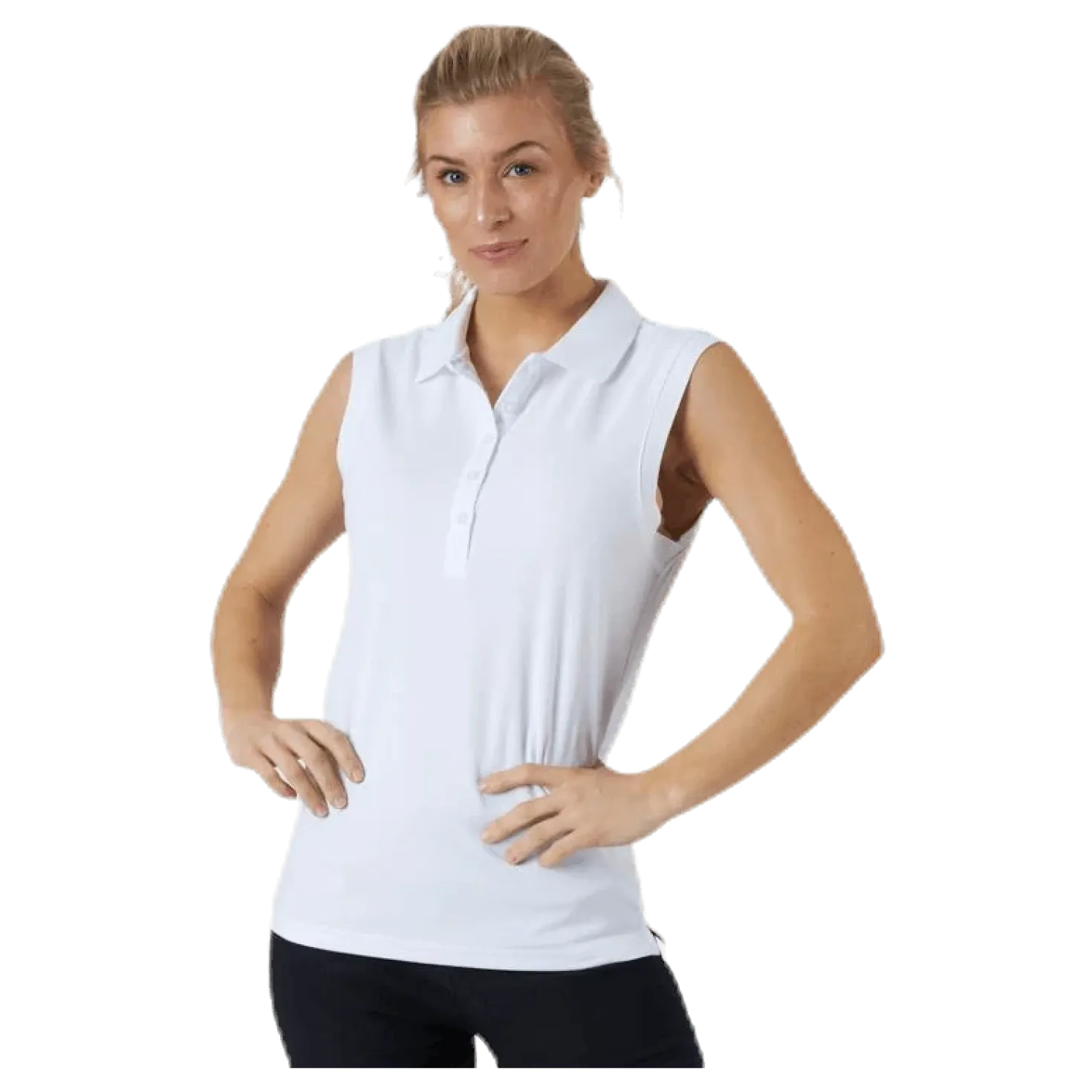 Sleeveless Polo White