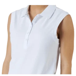 Sleeveless Polo White