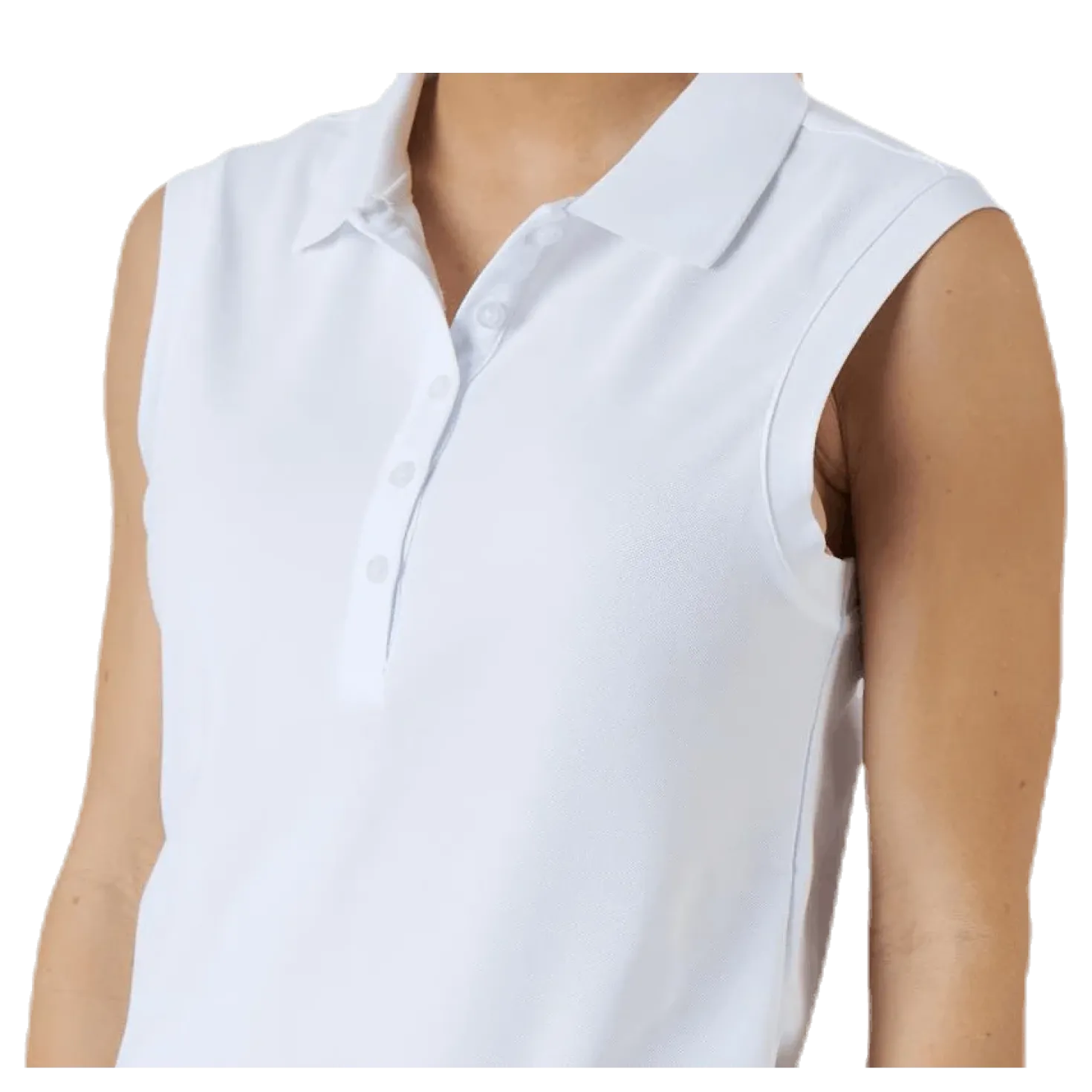 Sleeveless Polo White