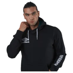 Sleeve Print Hoodie Black