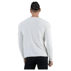 Slub Knit Crew Neck Sts White