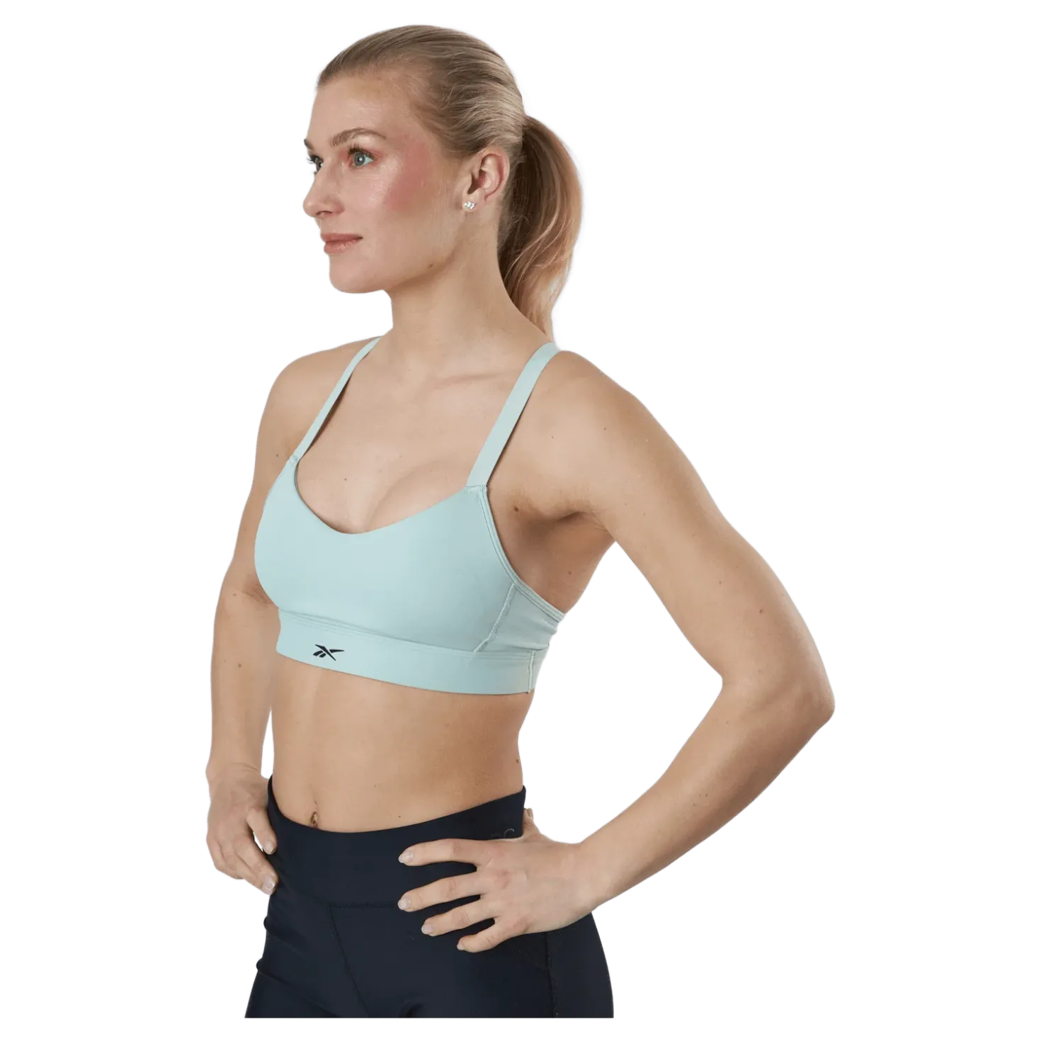 S Lux Strappy Sports Bra Green