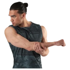 Sniper Green Sleeveless Tee Patterned/Green