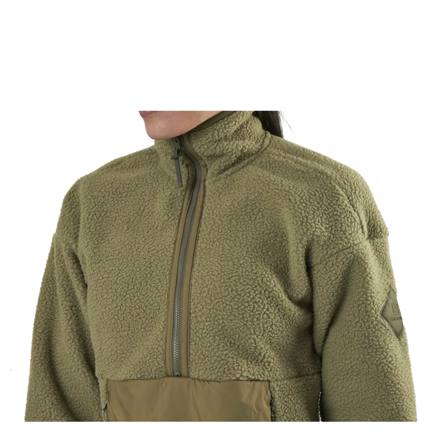 Snowshelter Teddy Half Zip Green