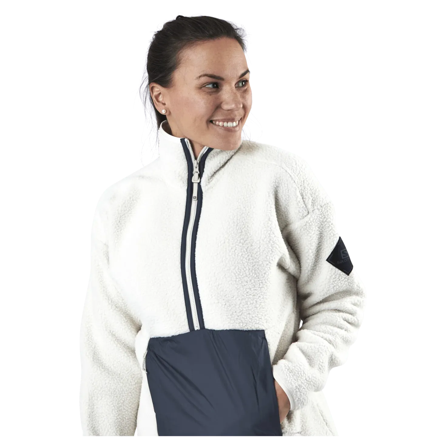 Snowshelter Teddy Half Zip White