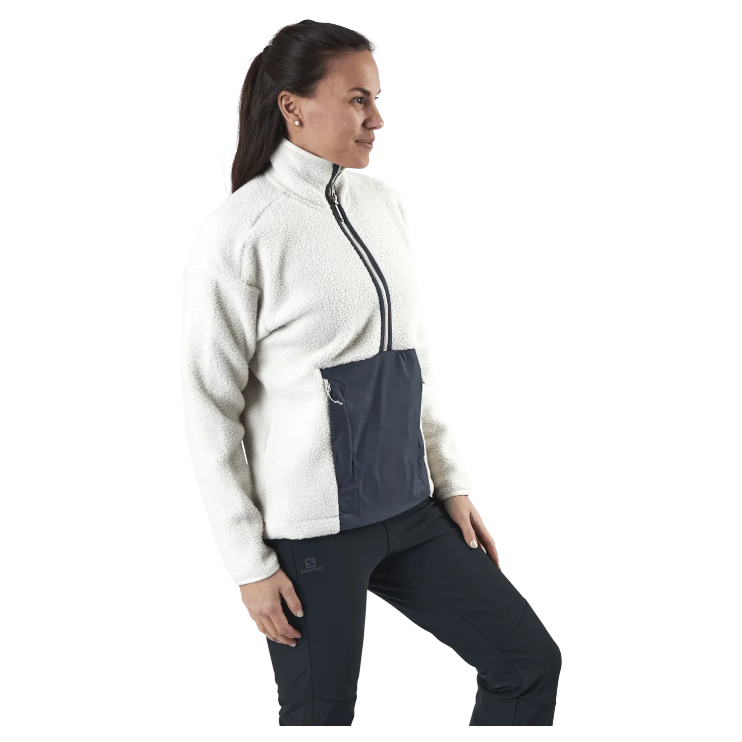Snowshelter Teddy Half Zip White