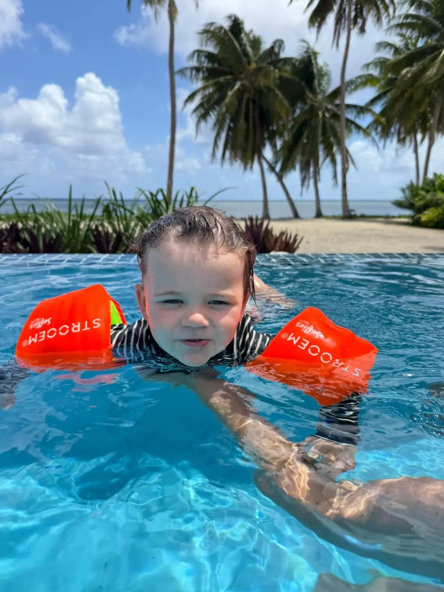Softies Foam Swim Armbands Orange/Lime