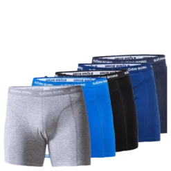 Solid Shorts 5-Pack Blue/Patterned