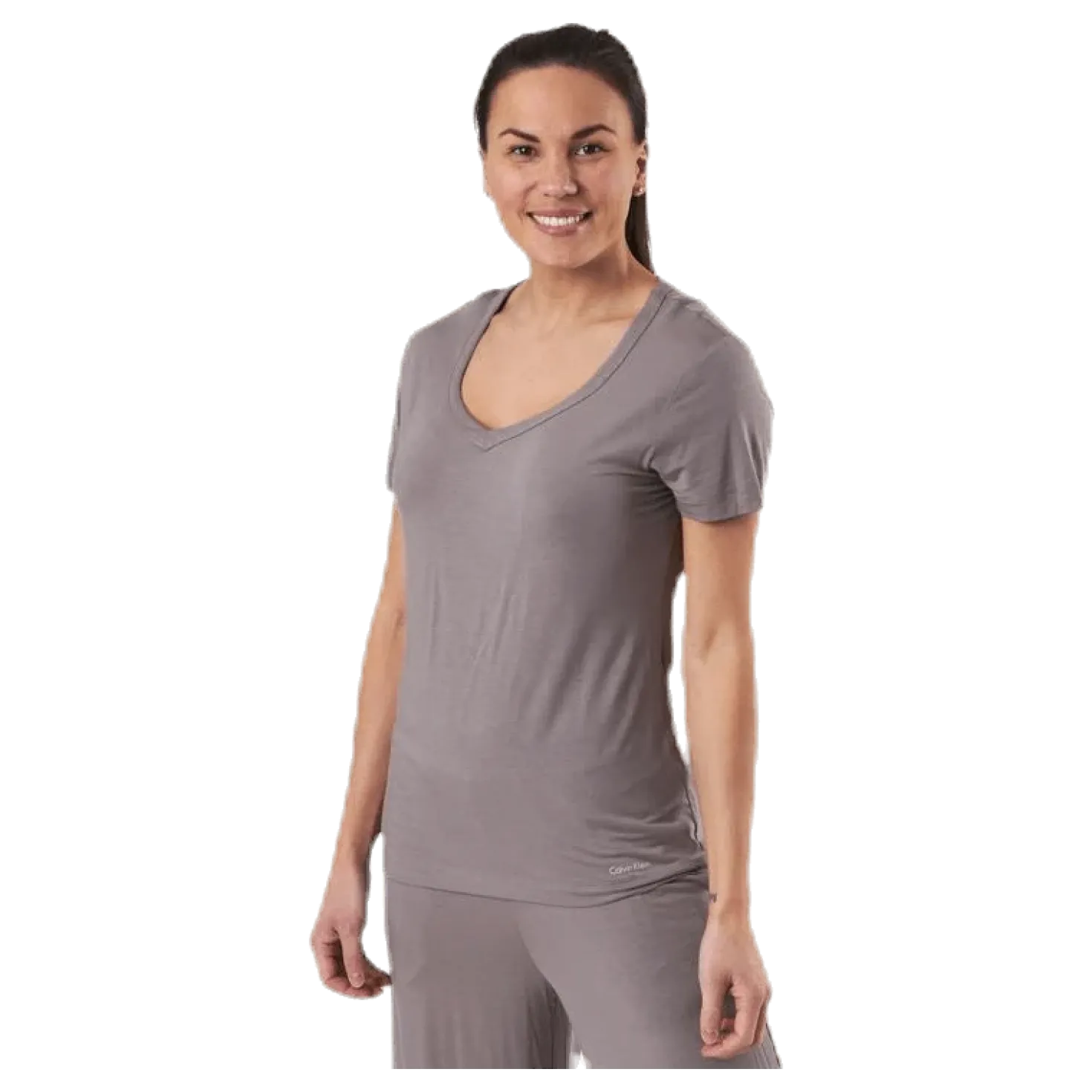 Sophisticated Modal S/S V-Neck Beige