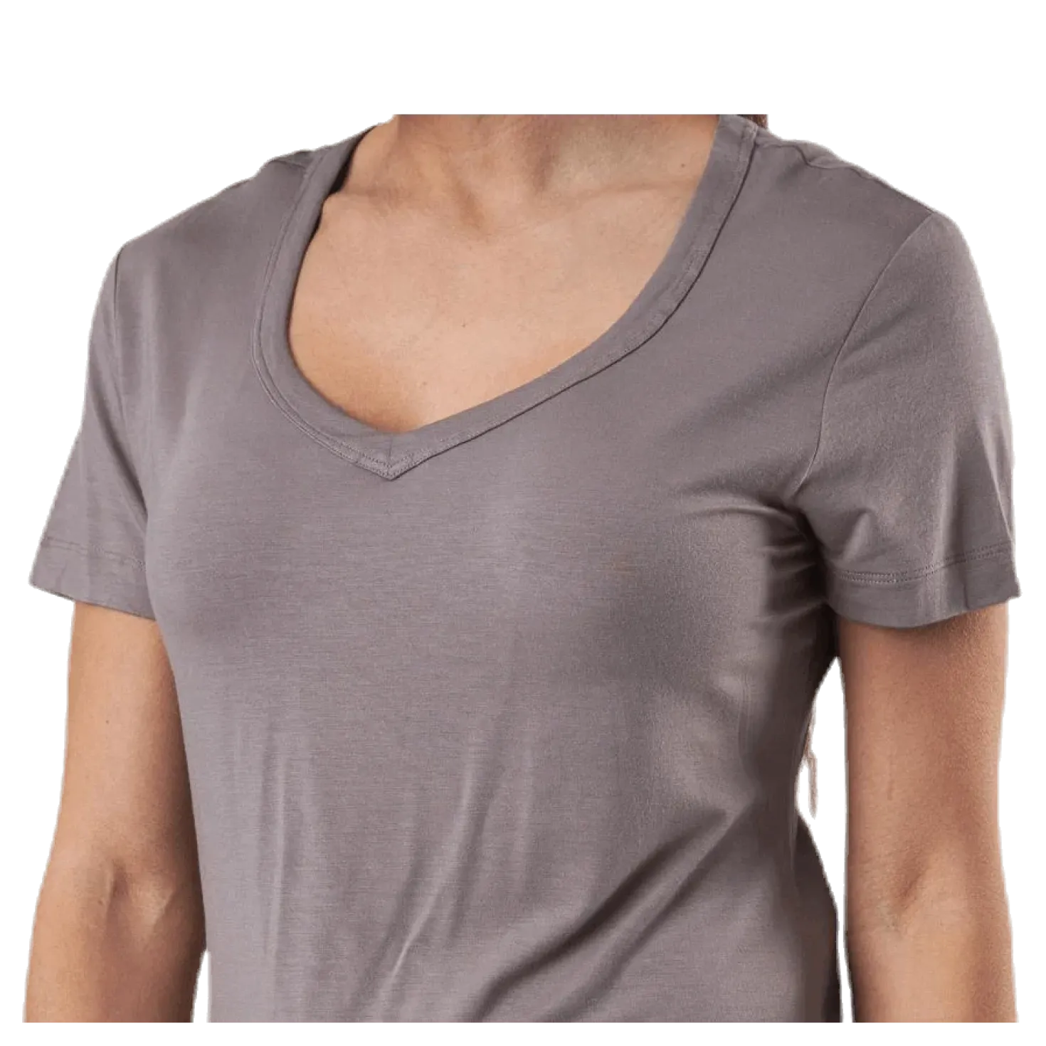 Sophisticated Modal S/S V-Neck Beige