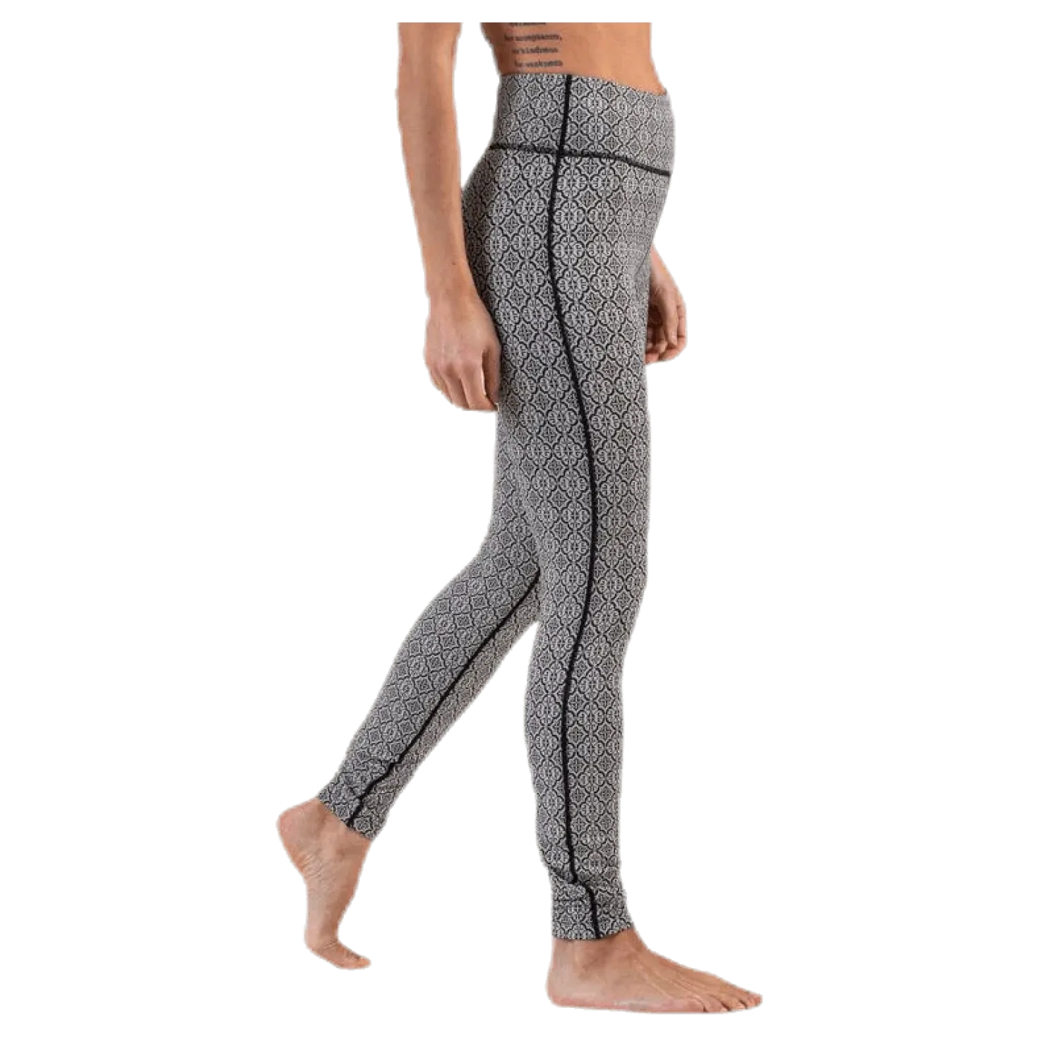 Spin To Win Mid Layer Tights White/Black