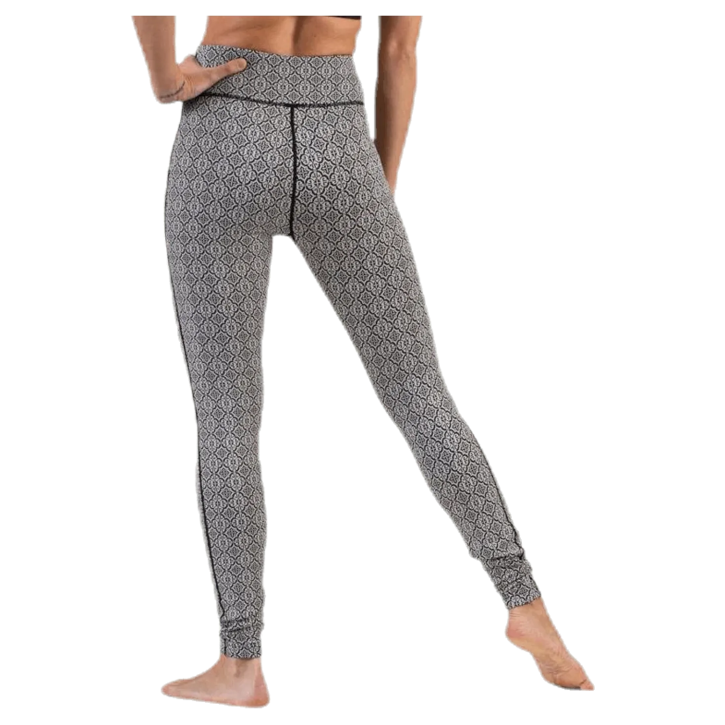 Spin To Win Mid Layer Tights White/Black