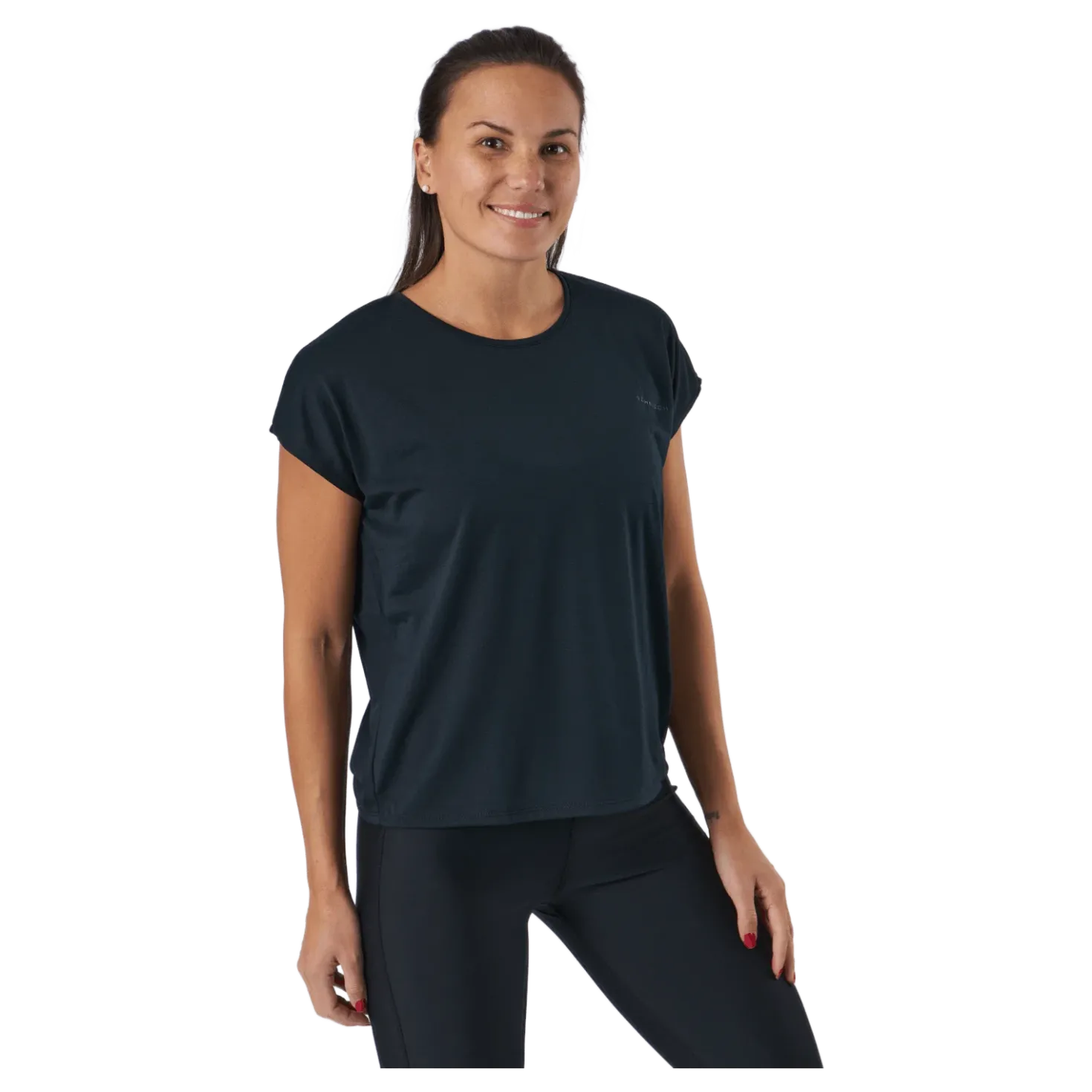 Split Back Tee Black