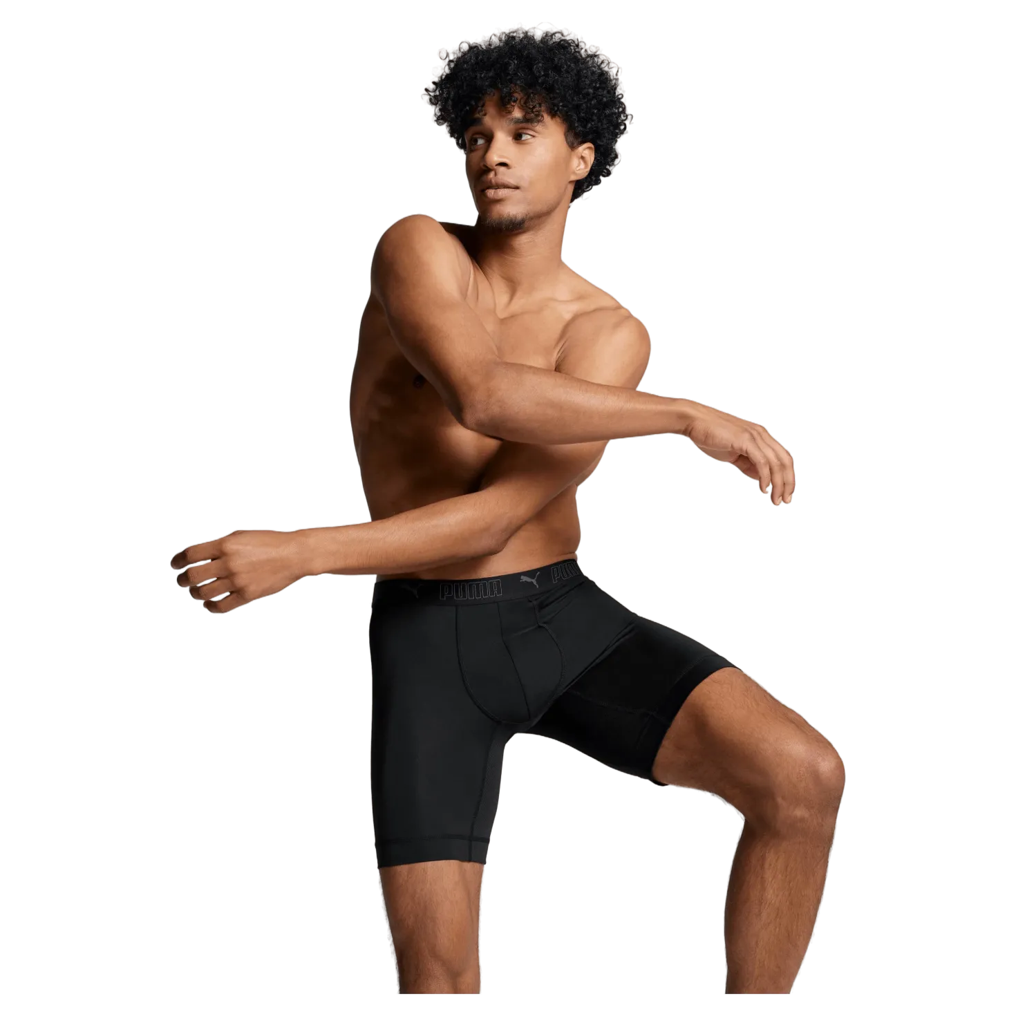 Sport Microfiber Long Boxer 2p Black