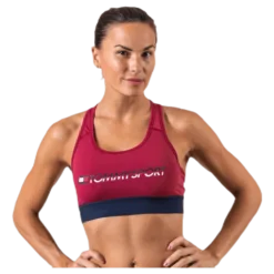 Sports Bra Medium Tri Logo Red