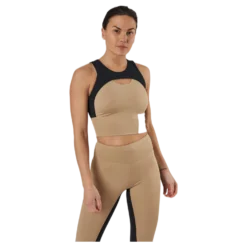 Sthlm Overlap Crop Top Beige