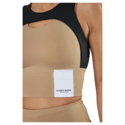 Sthlm Overlap Crop Top Beige
