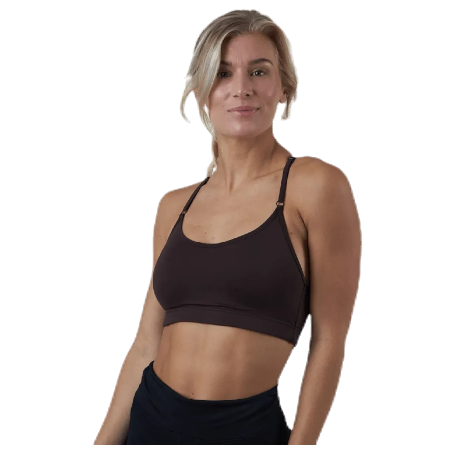 Strappy Sports Bra Brown