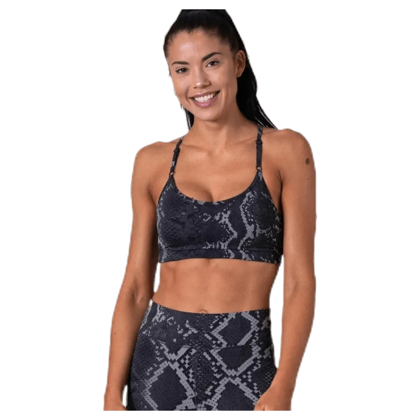 Strappy Sports Bra Grey
