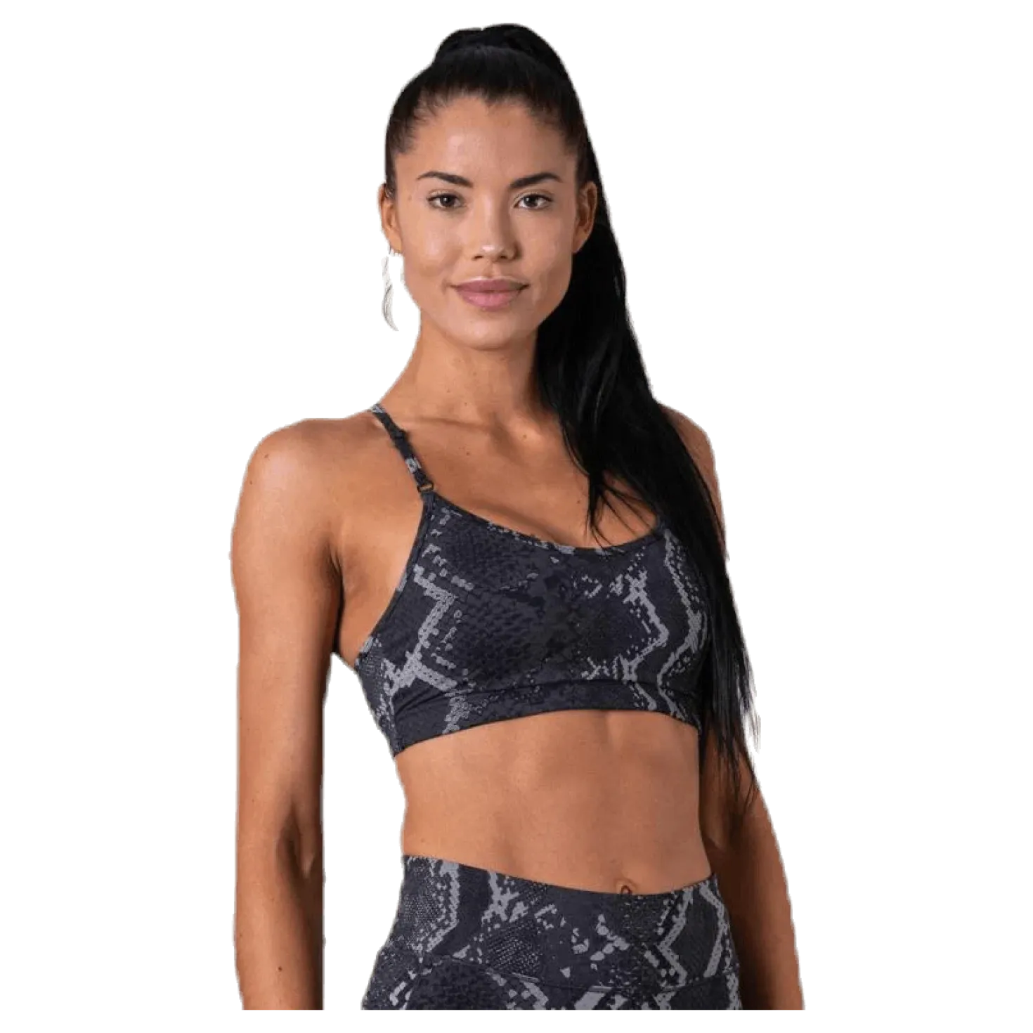 Strappy Sports Bra Grey