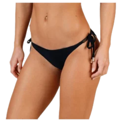 String Side Tie Bikini Black